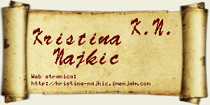 Kristina Najkić vizit kartica